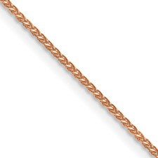 14K Rose Gold 18 inch 1.05mm Diamond-cut Spiga with Spring Ring Clasp Chain