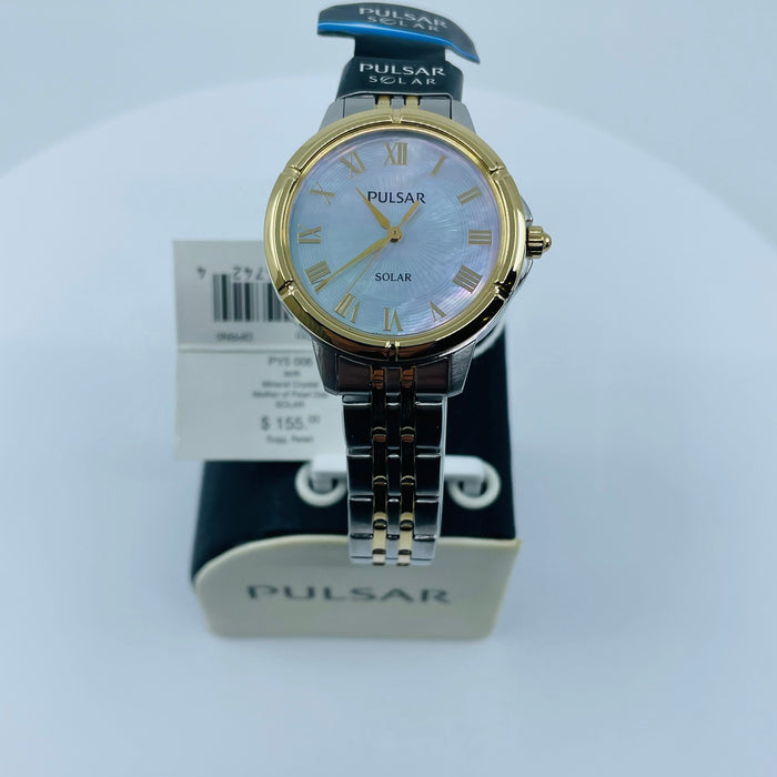 Pulsar Women's 'Ladies Dress Solar' Quartz Stainless Steel Dress Watch (Model: PY5006)