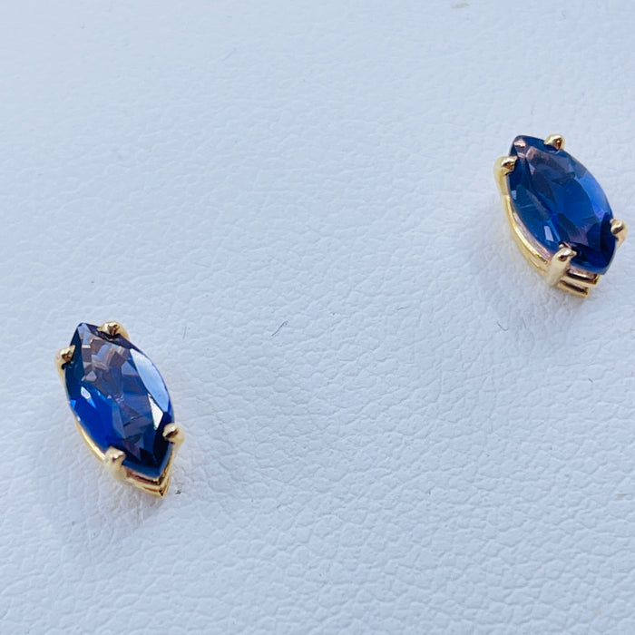 14kt Yellow Gold Marquise Iolite Earrings