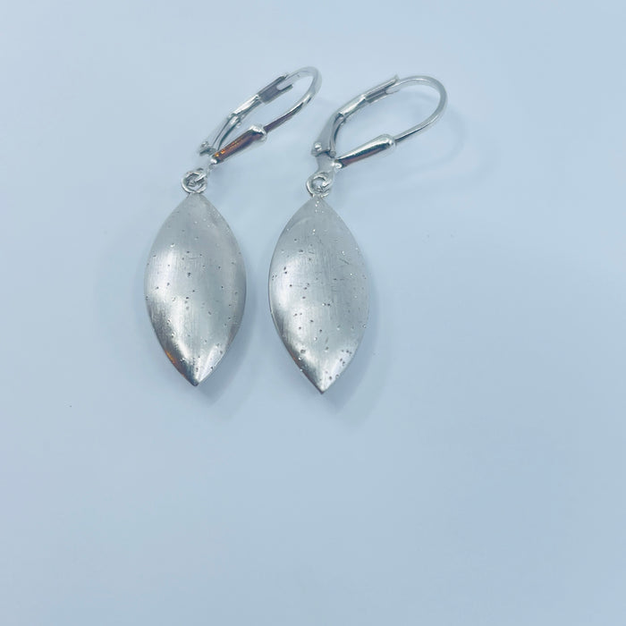 Sterling Silver Marquise shaped Sparkle Earrings