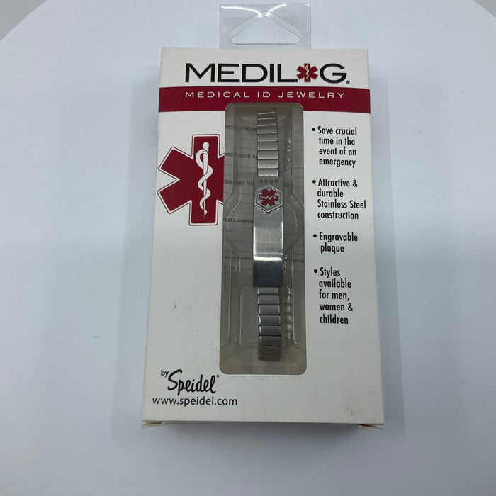 Ladies medical ID Bracelet with “star of light” symbol and compartment