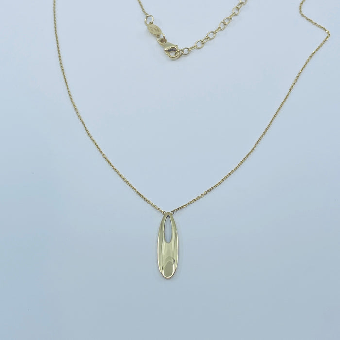 14kt Yellow Gold freeform necklace