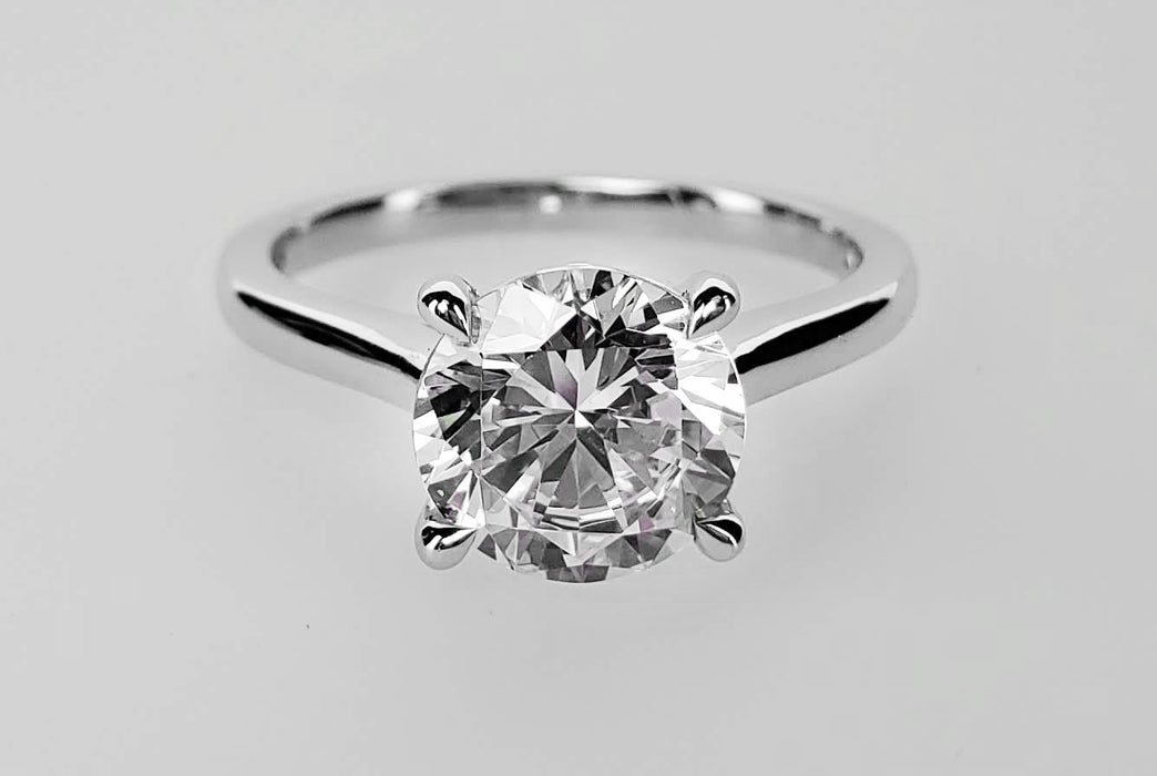 Cathedral solitaire mounting to hold a 2ct round