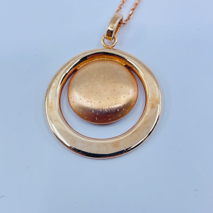 18” Rose Tone silver fashion Pendant