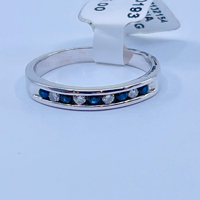 14kt White Gold Sapphire and Diamond Ring