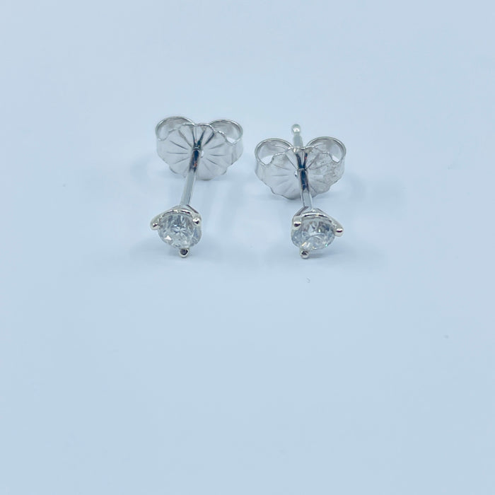 14kt White Gold 1/5ctw Diamond Stud Earrings