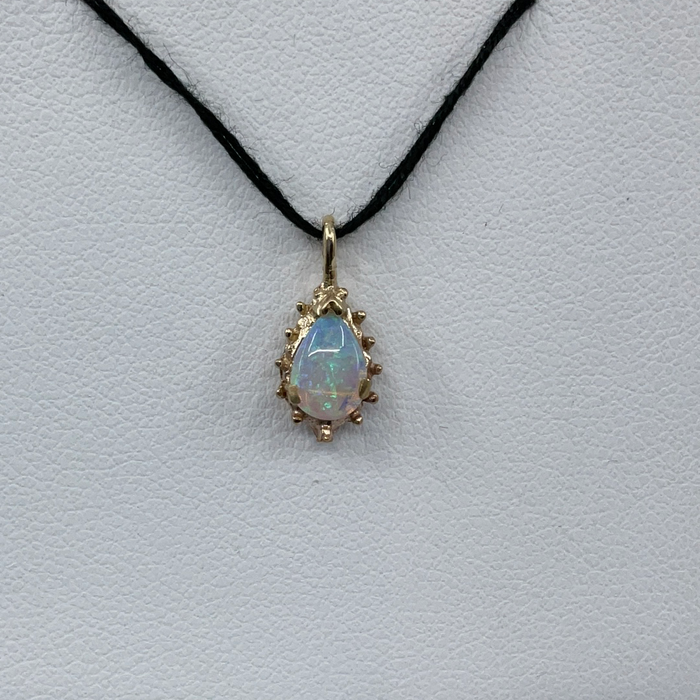 14kt Yellow Gold pear shaped Opal pendant