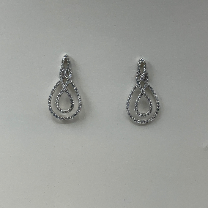 Sterling silver and CZ earrings