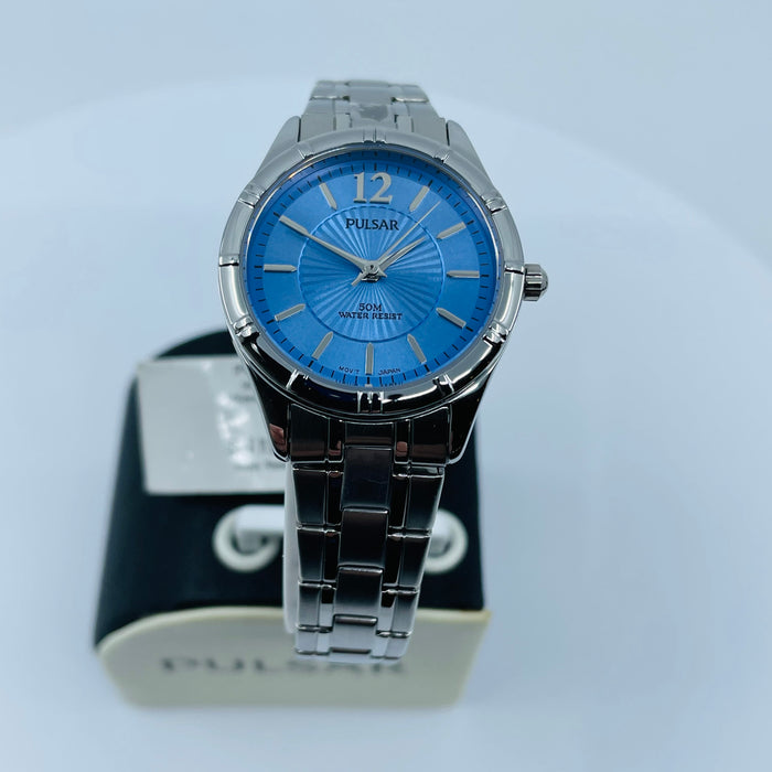 Pulsar Women s PH8255 Blue Dial Stainless Steel Watch Prairie