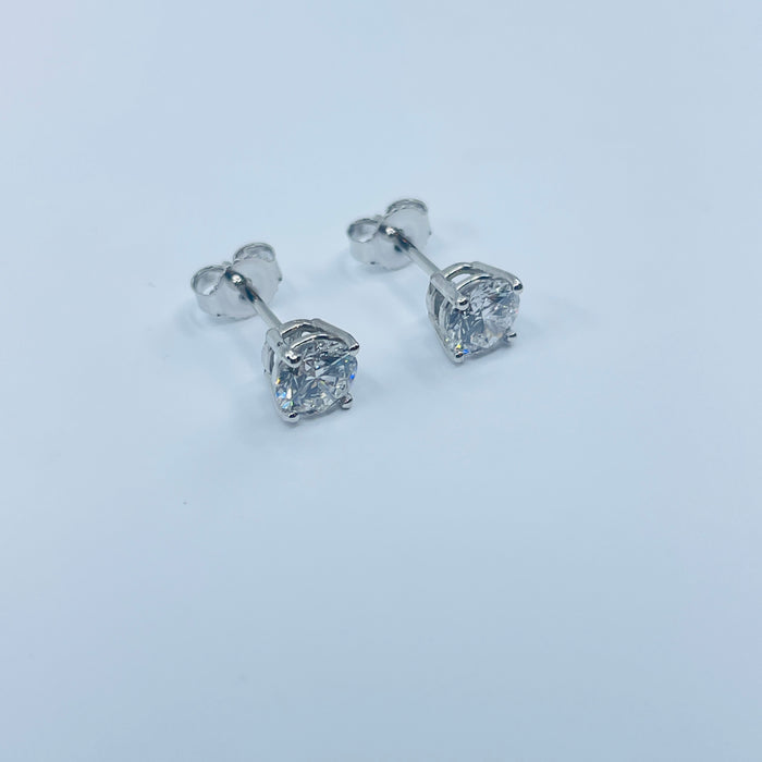 14kt White Gold G SI1 1.00ctw Lab Created Diamond Earrings