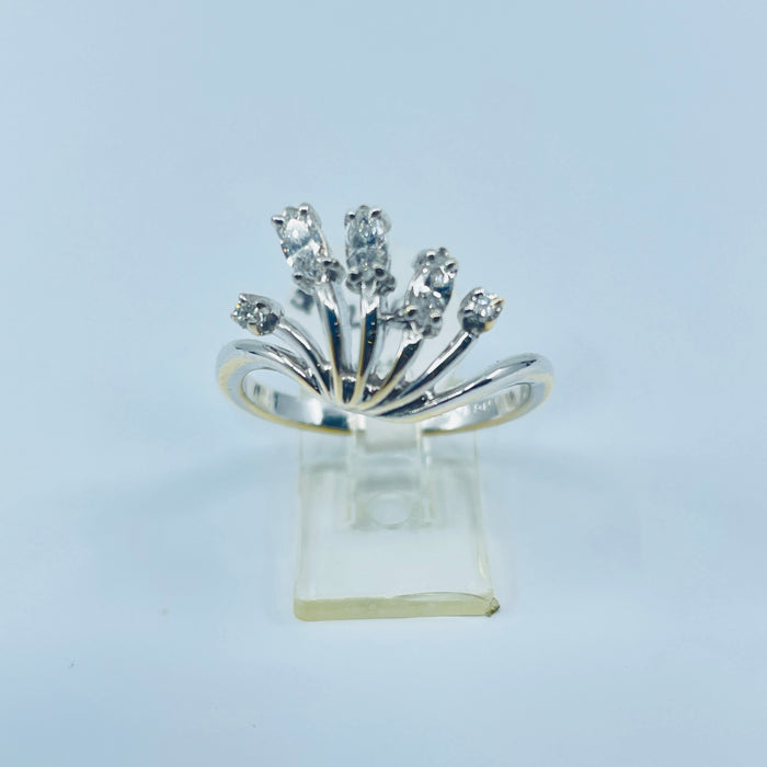 14kt White Gold 5 Diamond fashion Ring