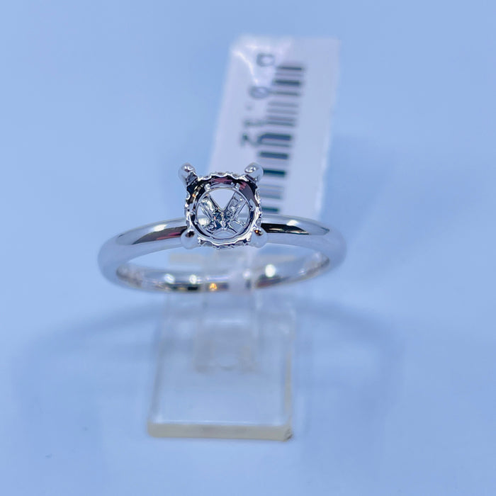 14kt White Gold Hidden Halo with diamond prongs Mounting