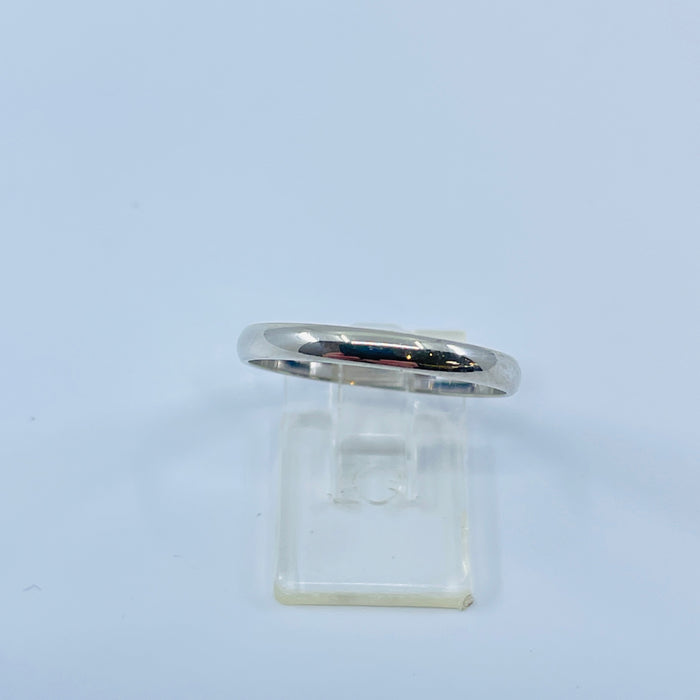 10kt White Gold 2mm half round wedding band