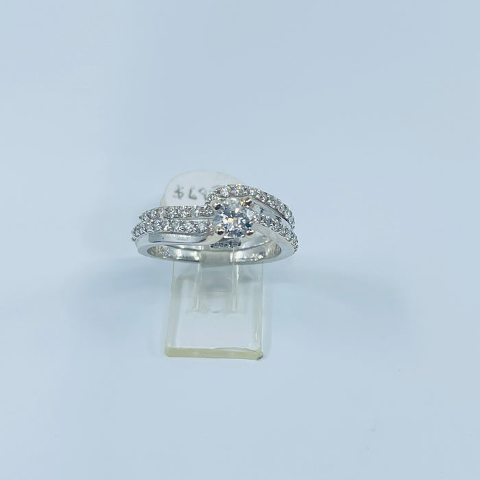 14kt White Gold Diamond Wedding set 1/3ct center