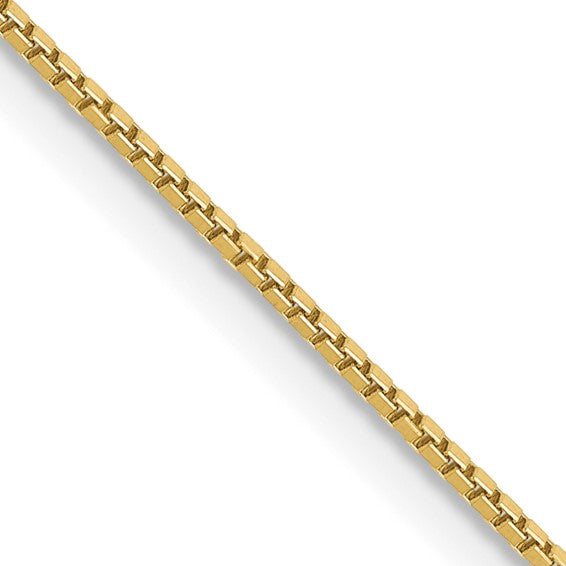 10kt .90mm 18” Box Chain