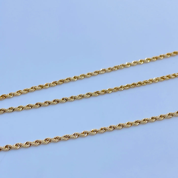 14kt Yellow Gold 24” Rope chain