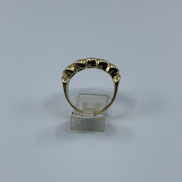 14kt Yellow Gold 5 stone Moissanite anniversary band