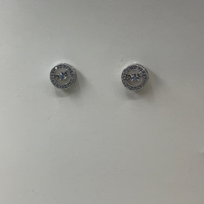 Sterling silver dancing CZ Earrings