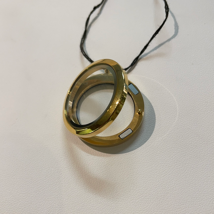 Gold tone see through locket