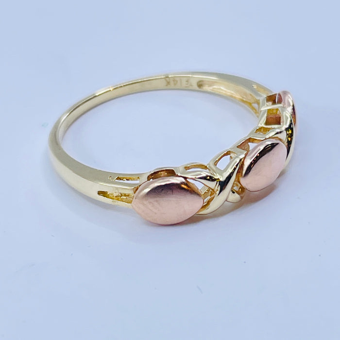 14kt Yellow & Rose Gold OXOXO Ring