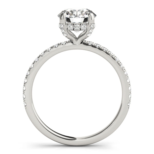 14kt White Gold lab grown diamond 1/3ctw mounting with hidden halo