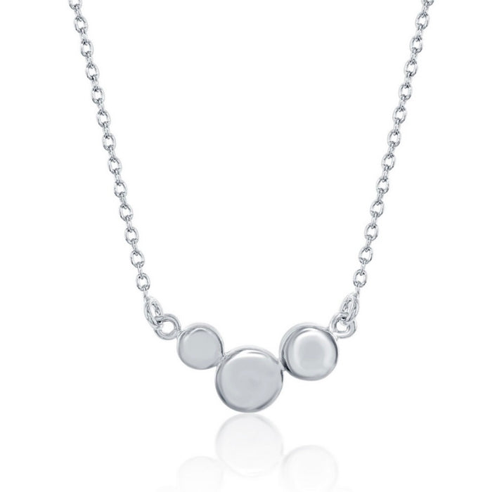 Sterling Silver Small Triple Circle Necklace