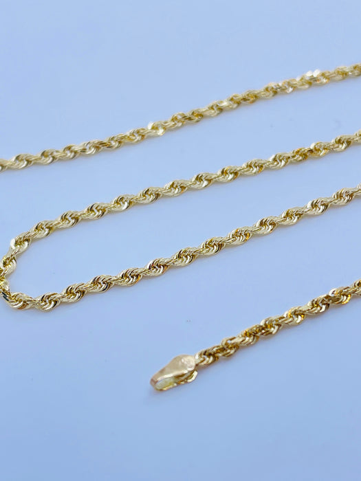 14kt Yellow Gold 24” Rope chain