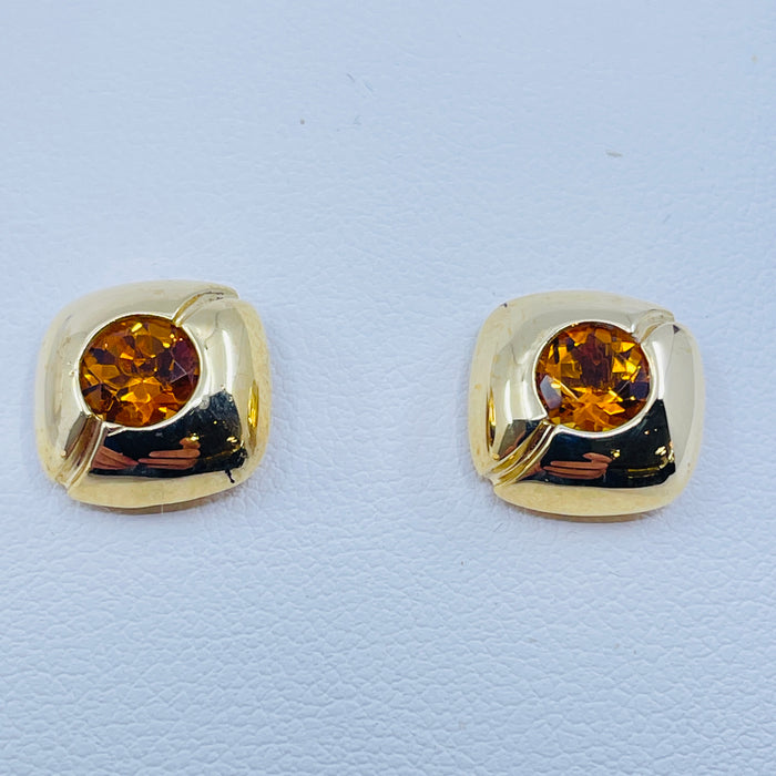 14kt Yellow Gold Fancy Citrine Earrings