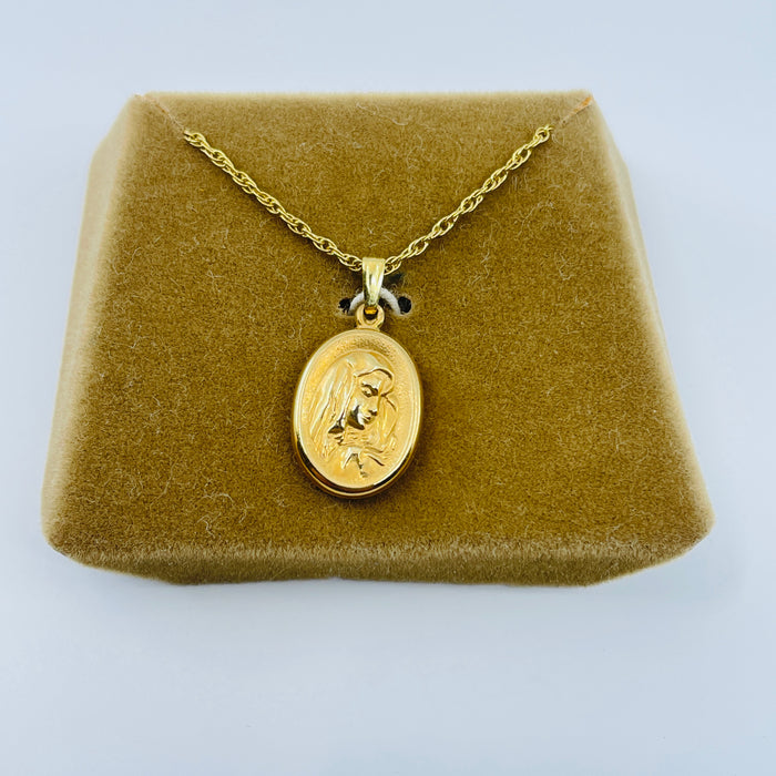 14kt Gold Filled Mary Pendant