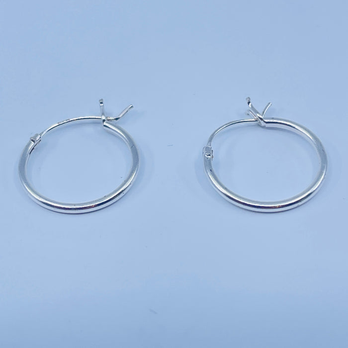 Sterling Silver thin hoop earrings
