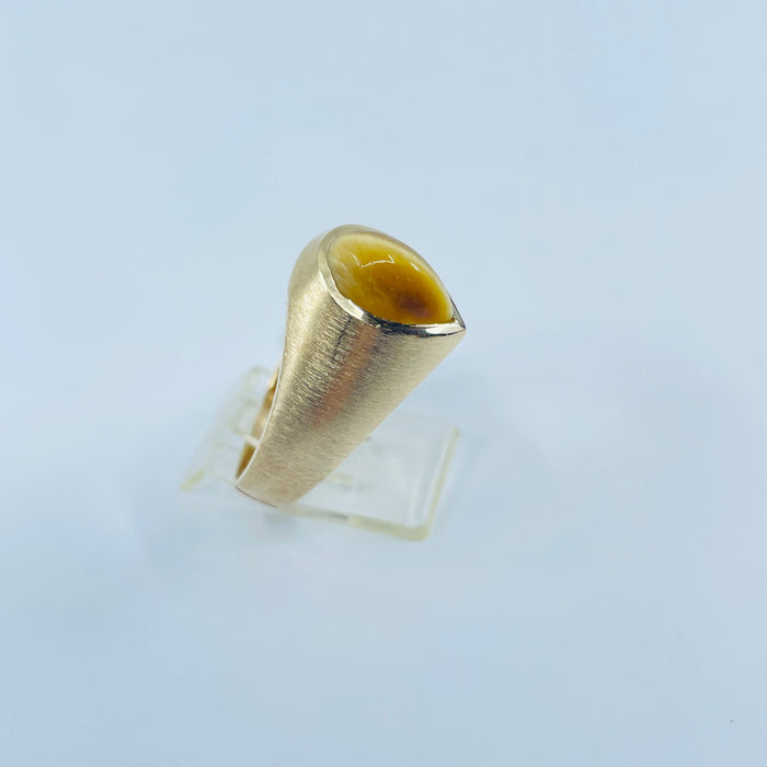 10kt Yellow Gold tigers eye Ring