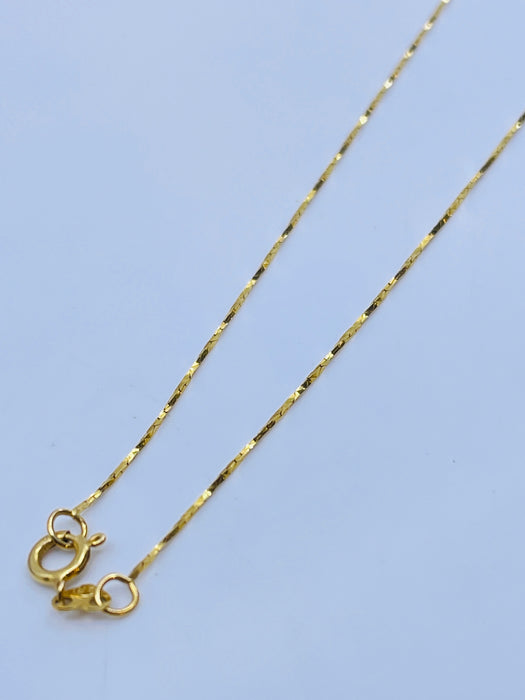 14kt Yellow Gold 24” twisted box chain