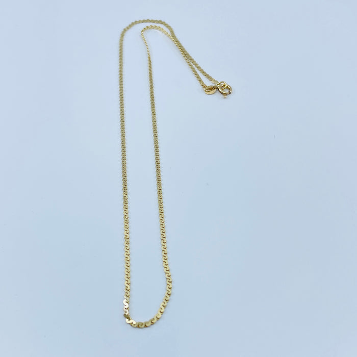 14kt Yellow Gold 16” Serpentine Chain