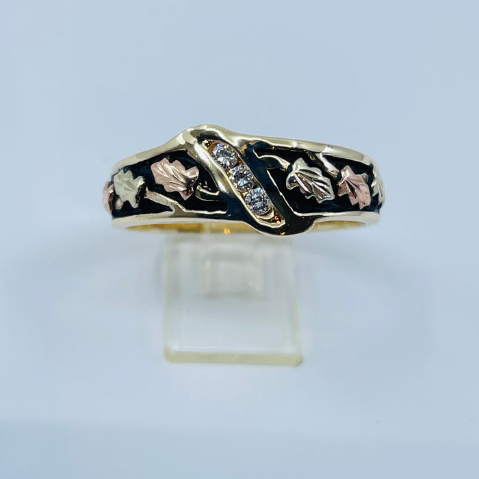 10kt Yellow Gold 3 Diamond BHG band