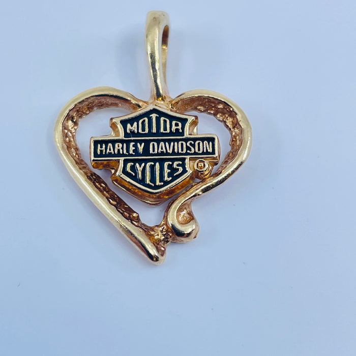 10kt Yellow Gold HARLEY heart pendant