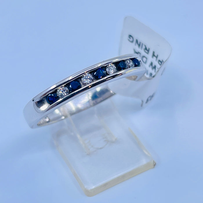 14kt White Gold Sapphire and Diamond Ring