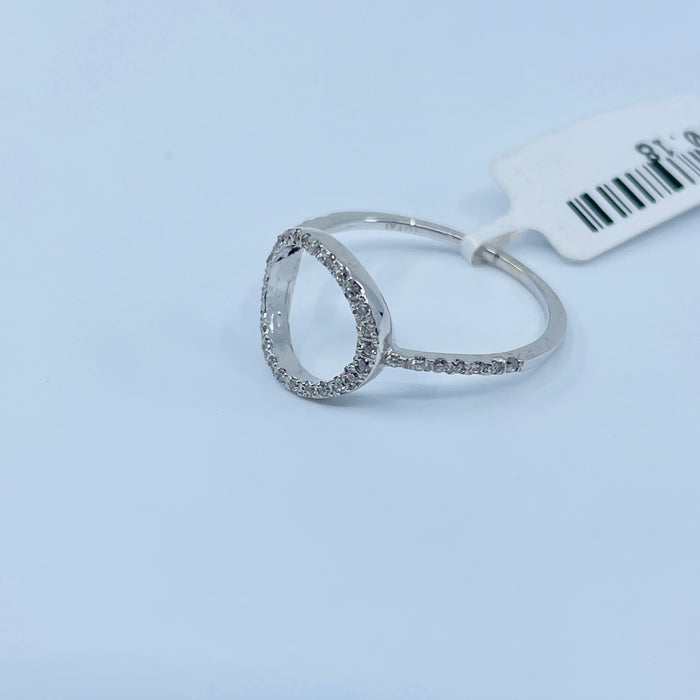 14kt White Gold .18ctw 50 diamond fashion ring