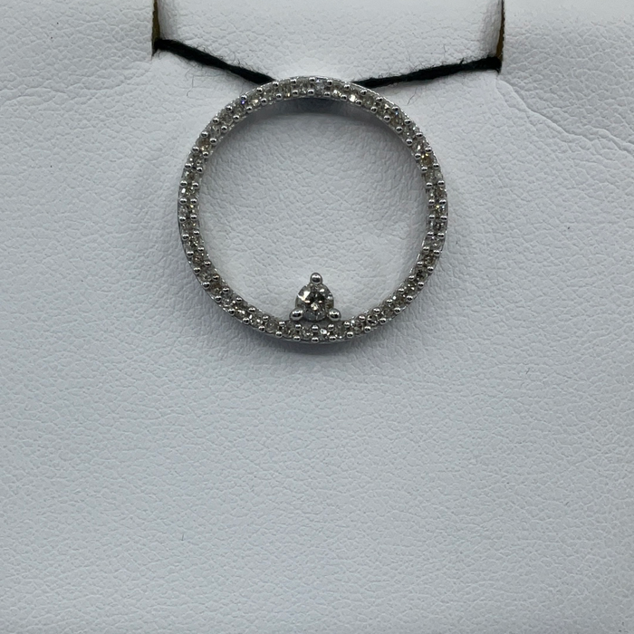14kt White Gold 48 diamond 1/2ctw pendant