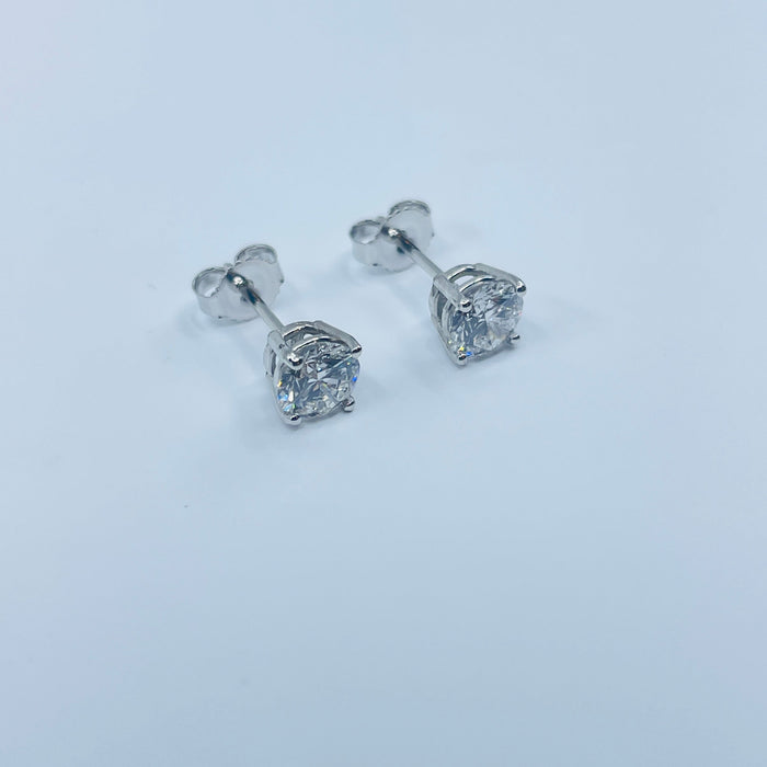 14kt White Gold GH, VS2 1.00ctw Lab Created Diamond Earrings