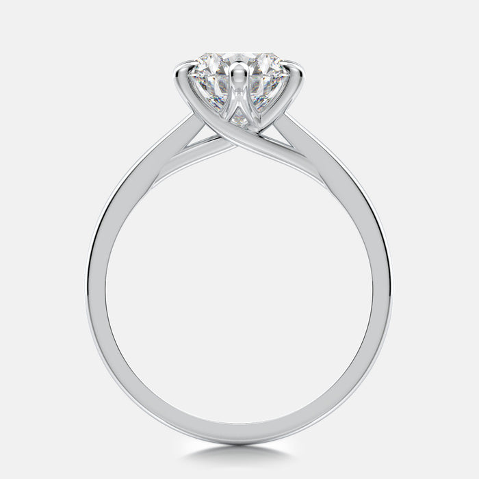 Cathedral solitaire engagement ring mounting