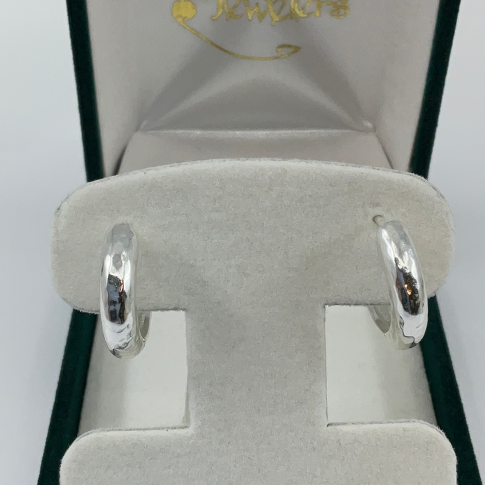 Sterling Silver 19mm Hinged Huggie Earrings