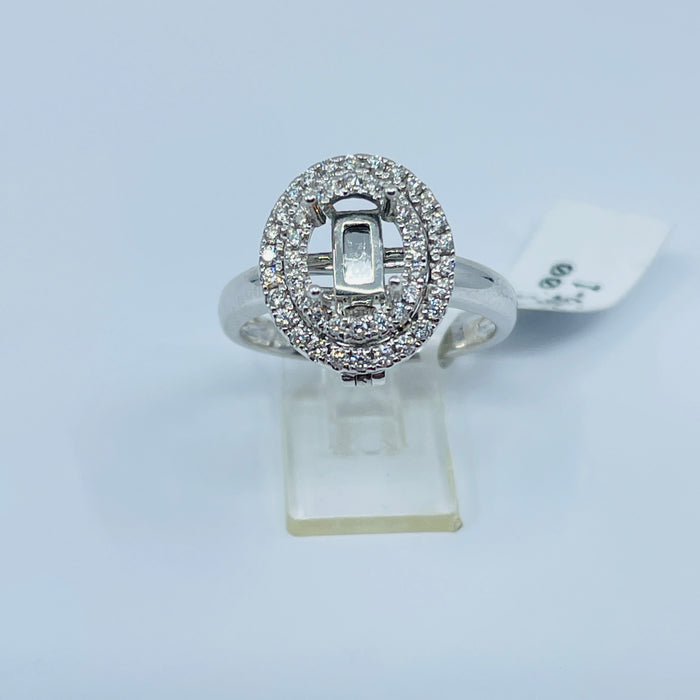 14kt White Gold Ring/Pendant .33ctw Mounting