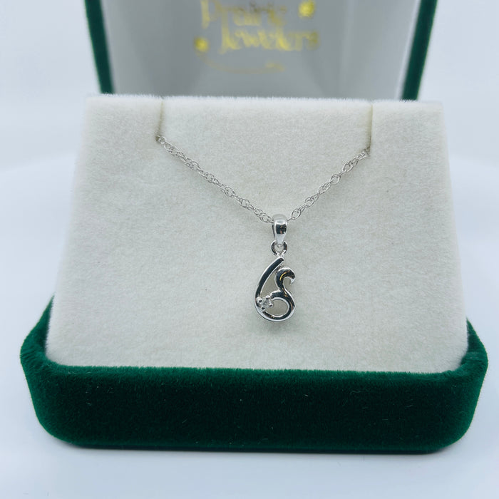 Sterling Silver diamond pendant
