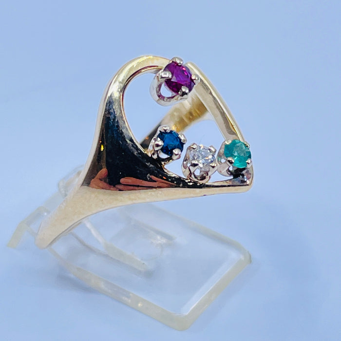 14kt Yellow Gold Precious Gemstone Ring