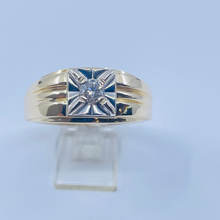 14kt Yellow Gold .25ct Mens Ring