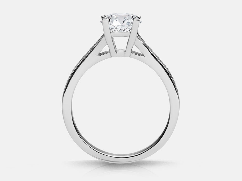Mounting set with 14 round brilliant diamonds totaling 0.39 carats