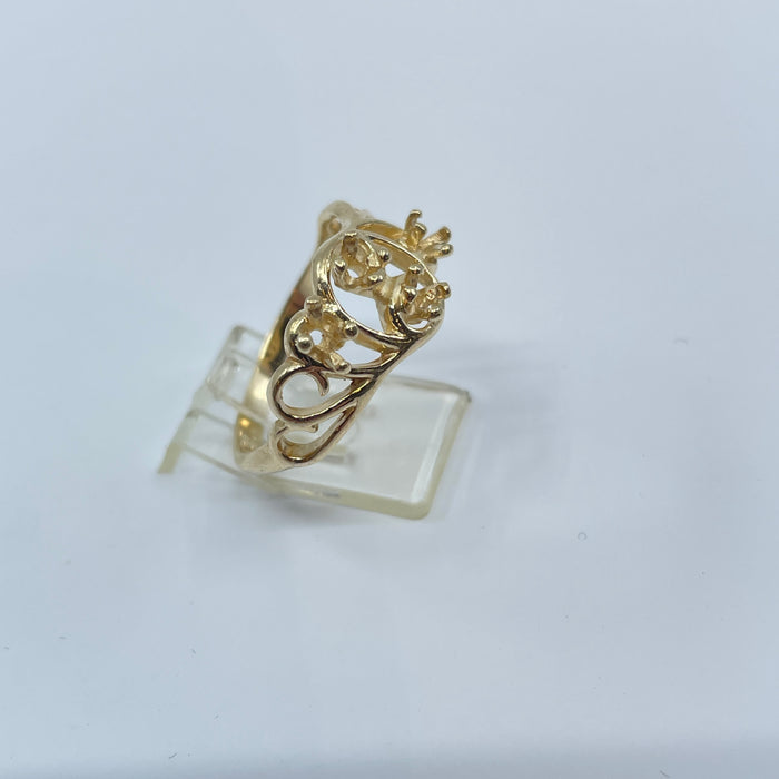 14kt Yellow Gold 4 stone mounting