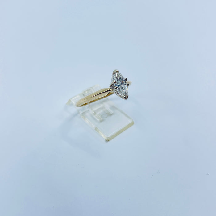 14kt Yellow Gold 3/8ct Marquise Diamond solitaire