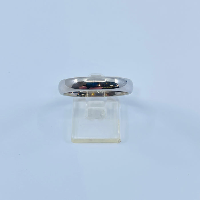14kt White Gold 3mm half round wedding band