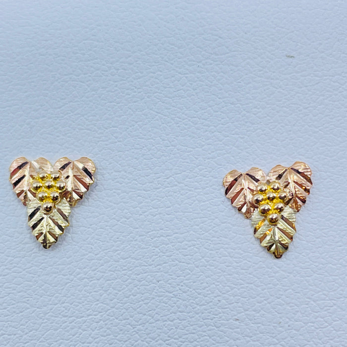 10kt Tri-color gold earrings